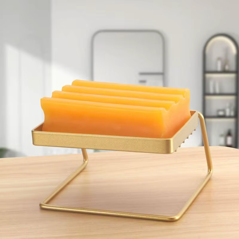 Porte-savon auto-drainant en acier inoxydable, design minimaliste, pour douche, salle de bain, évier de cuisine, rangement fonctionnel