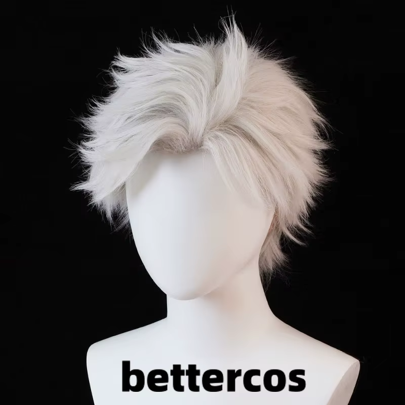 Perruque Synthétique Courte avec Bonnet pour ixd'Halloween