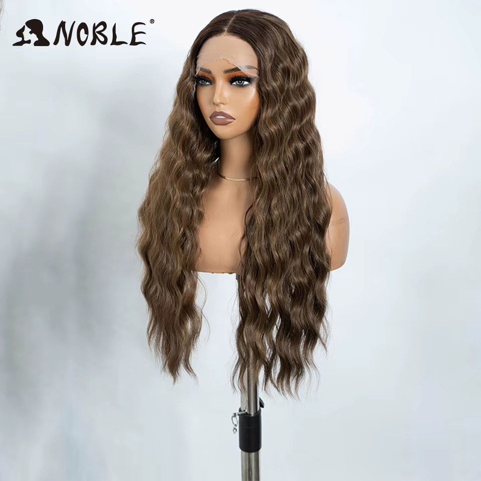 Perruque Lace Front Wig synthétique bouclée Noble