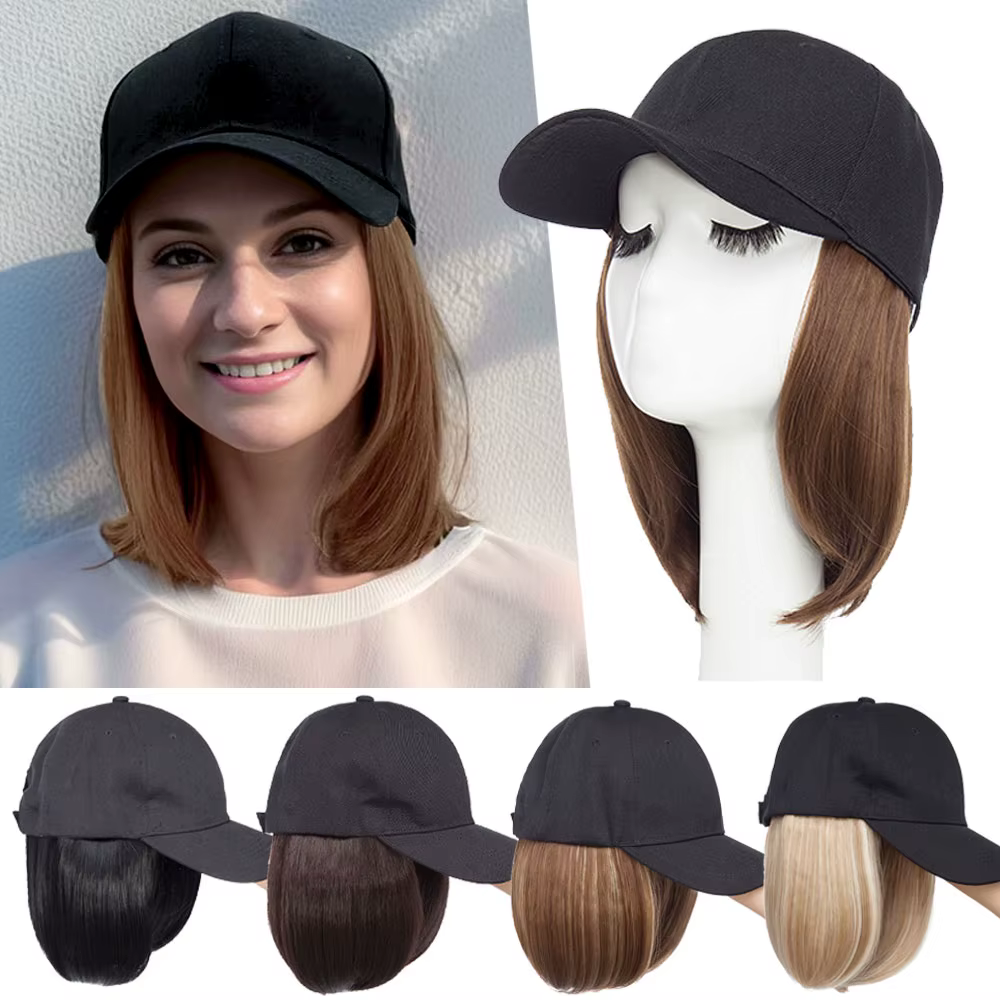 Casquette de Baseball avec Extensions de cheveux