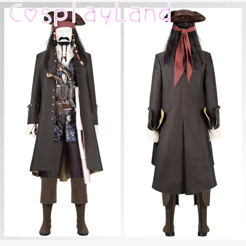 Film Pirates Jack Sparrow Cosplay Costume capitaine