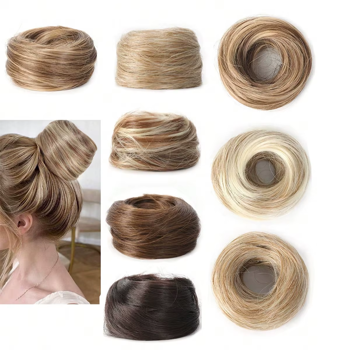 Perruque Updo synthétique facile à porter