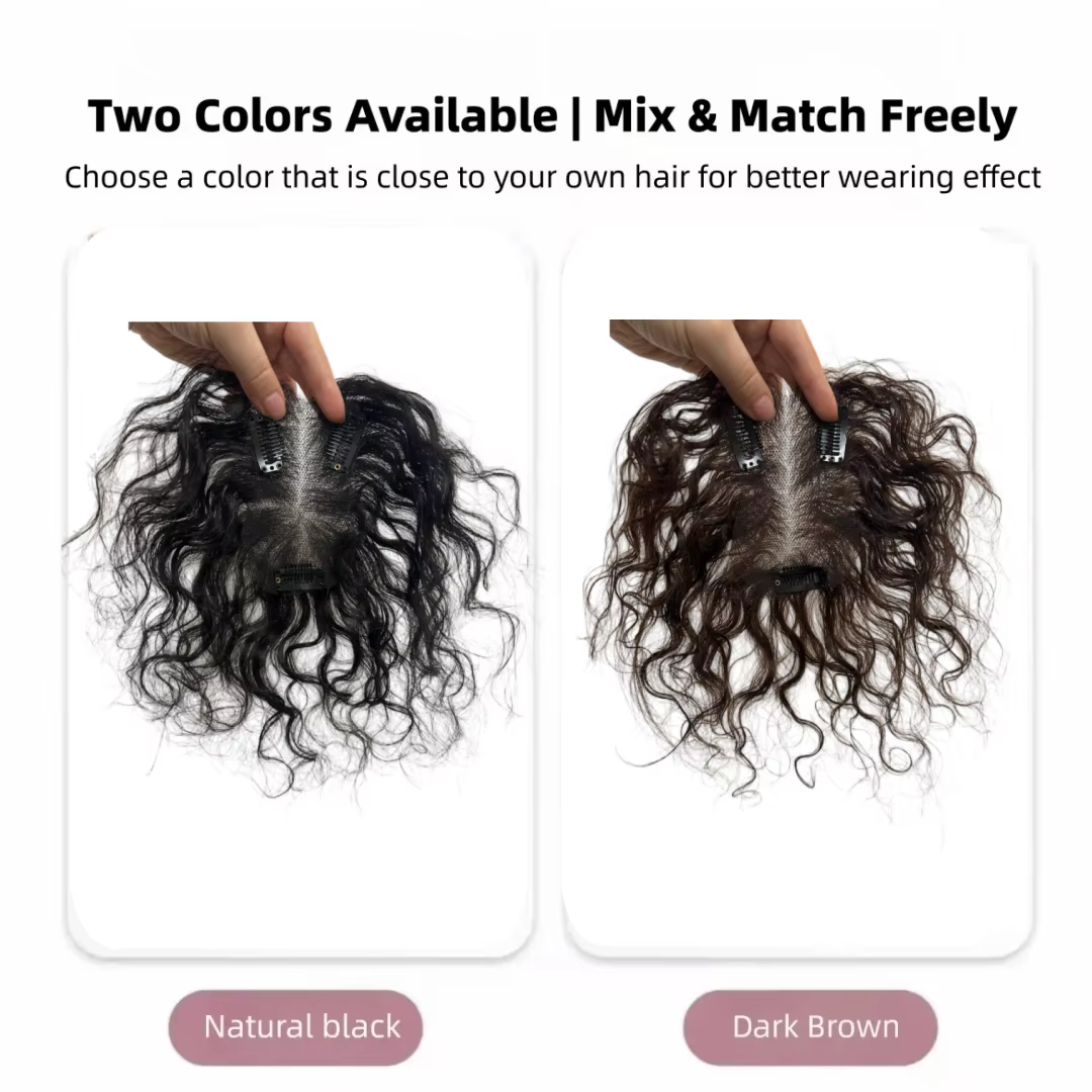 Topper de cheveux bouclés en cheveux naturels