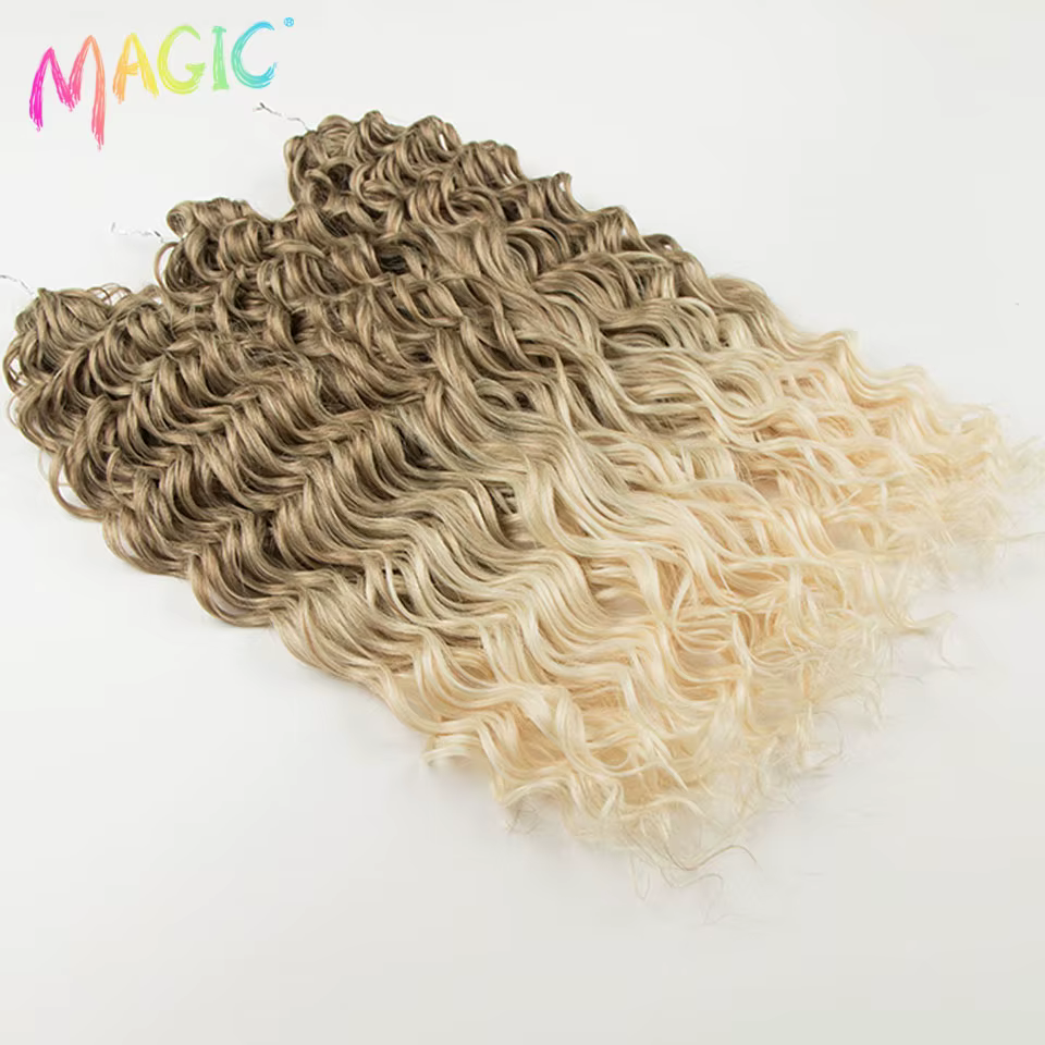 Extensions de cheveux synthétiques bouclés Magic Ombre Water Wave