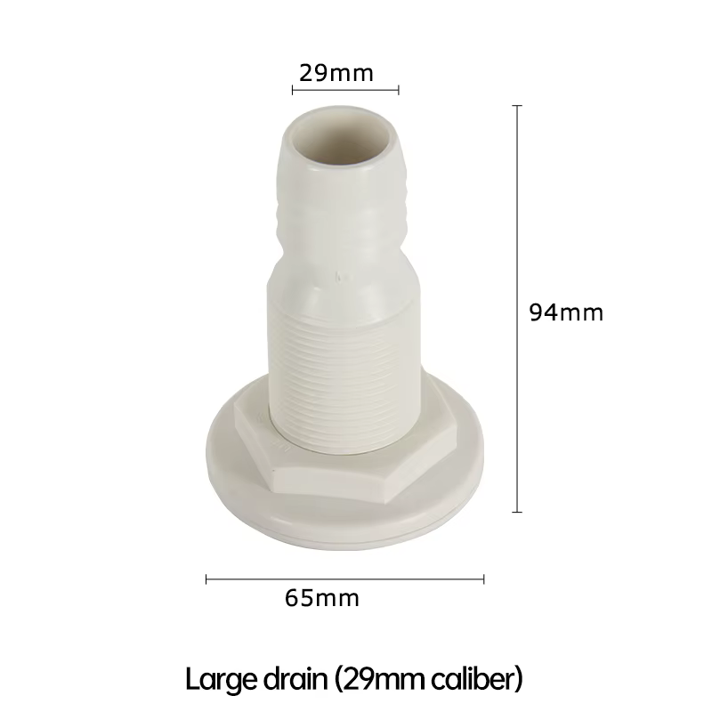 Sortie de Drainage marin sortie de Drainage de cale de Yacht sortie d'eaux usées Marine coque Angle droit sortie noir/blanc