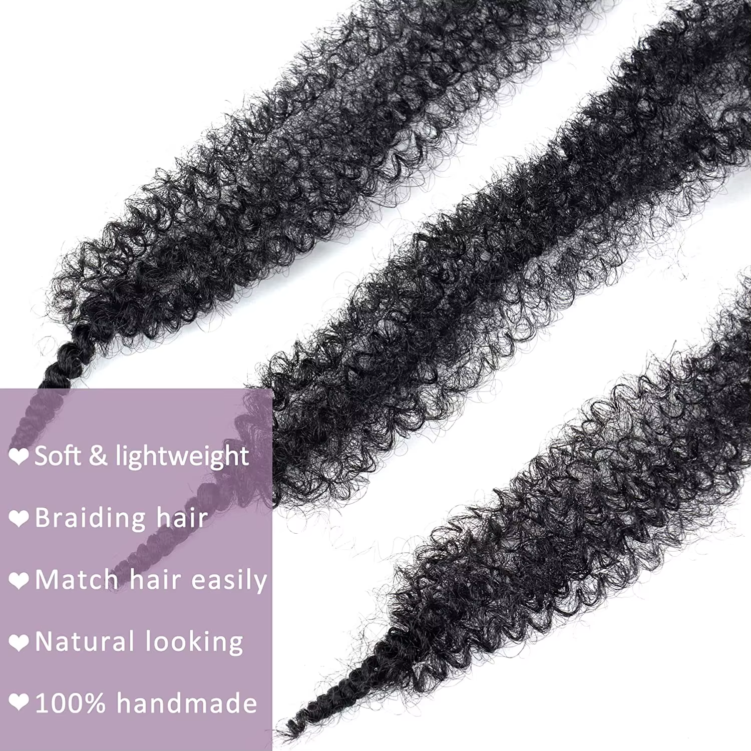 Afro crépus bouclés Marley tresse Crochet cheveux synthétique tressage Extension