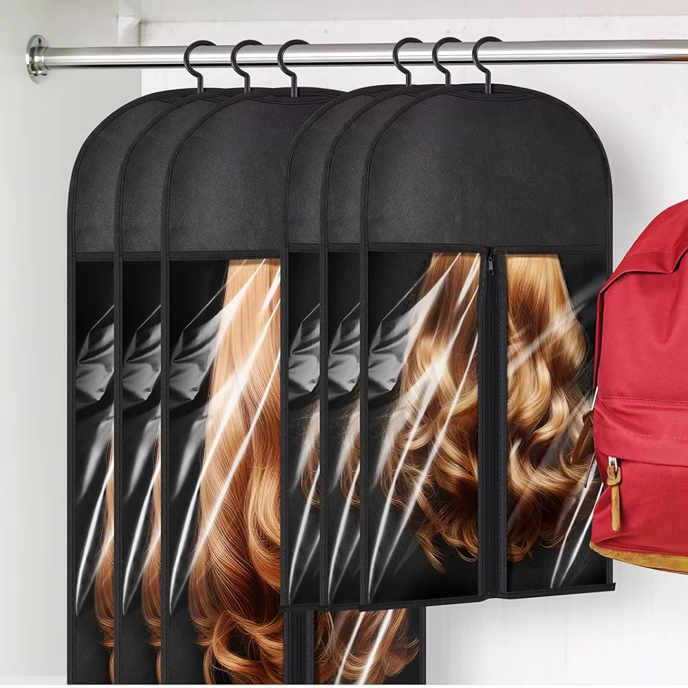PRStyle-Cintre pour extensions de cheveux avec sac de rangement