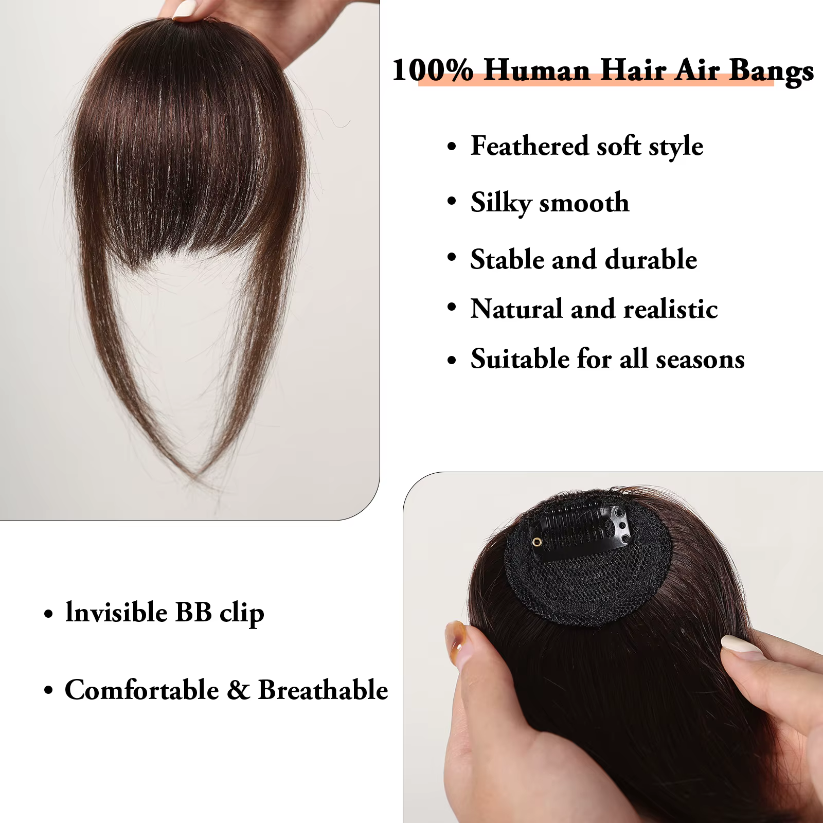 Frange vaporeuse brune