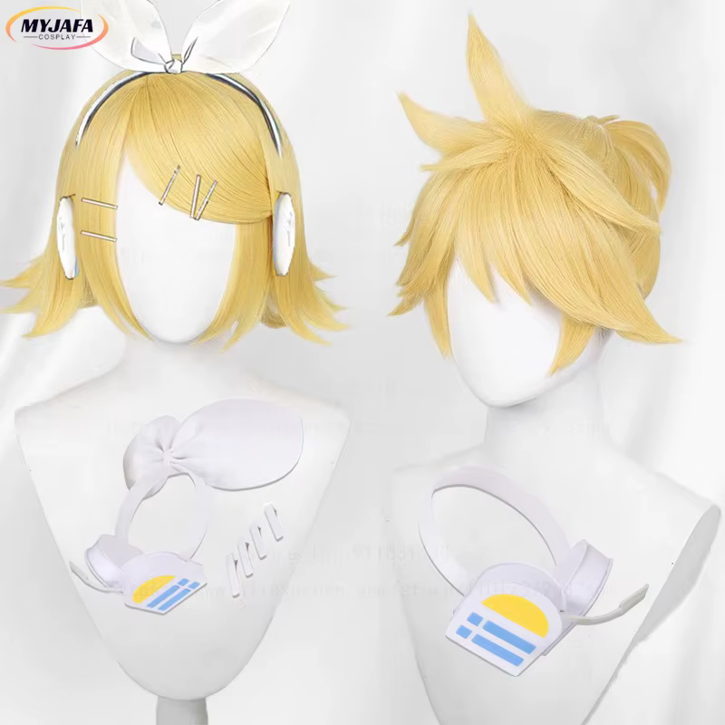 Perruque de Cosplay Rin Len de haute qualité