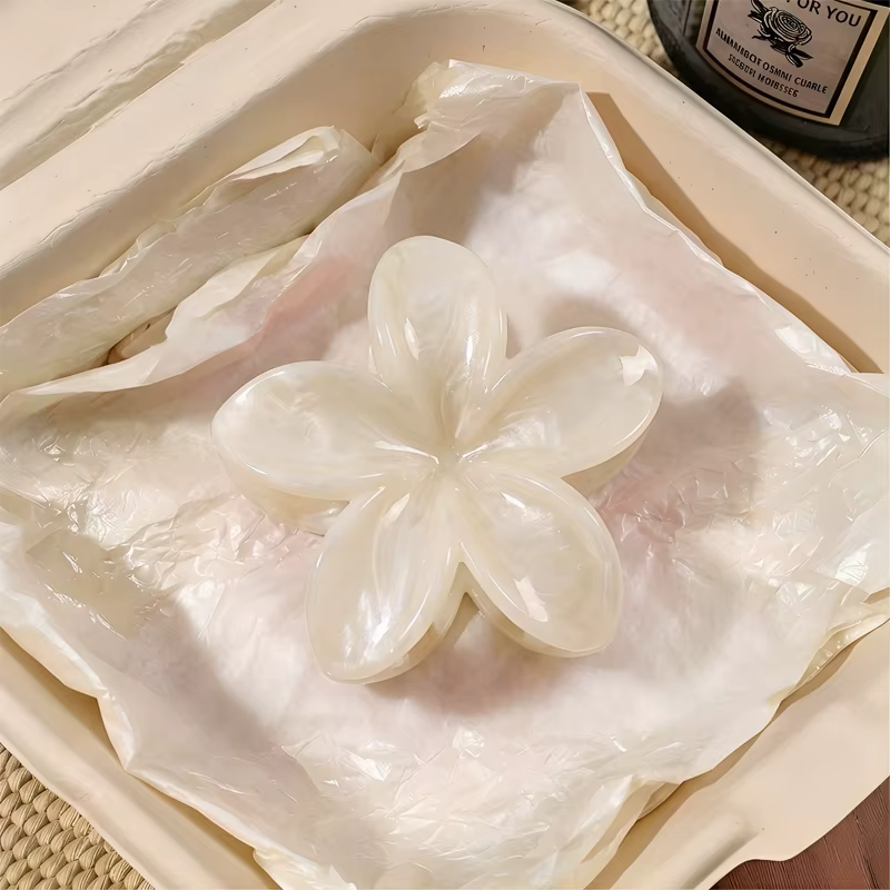 1/6 pièces Pince à cheveux Frangipani élégante pour femme
