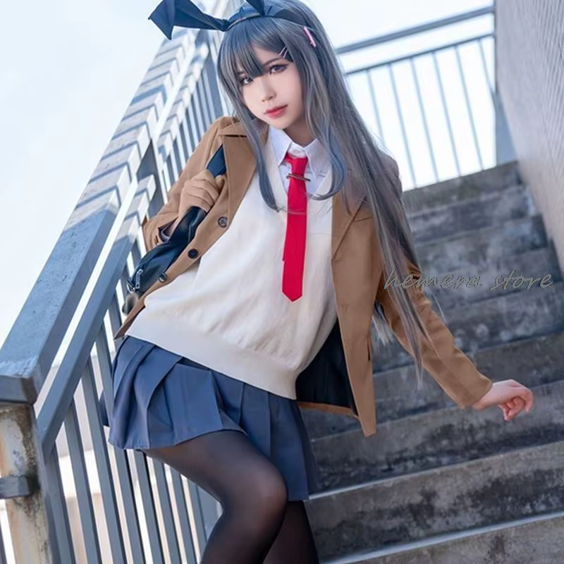 Rascal Does Not Repliof Bunny Girl Senpai Mai Sakurajima Cosplay Perruque