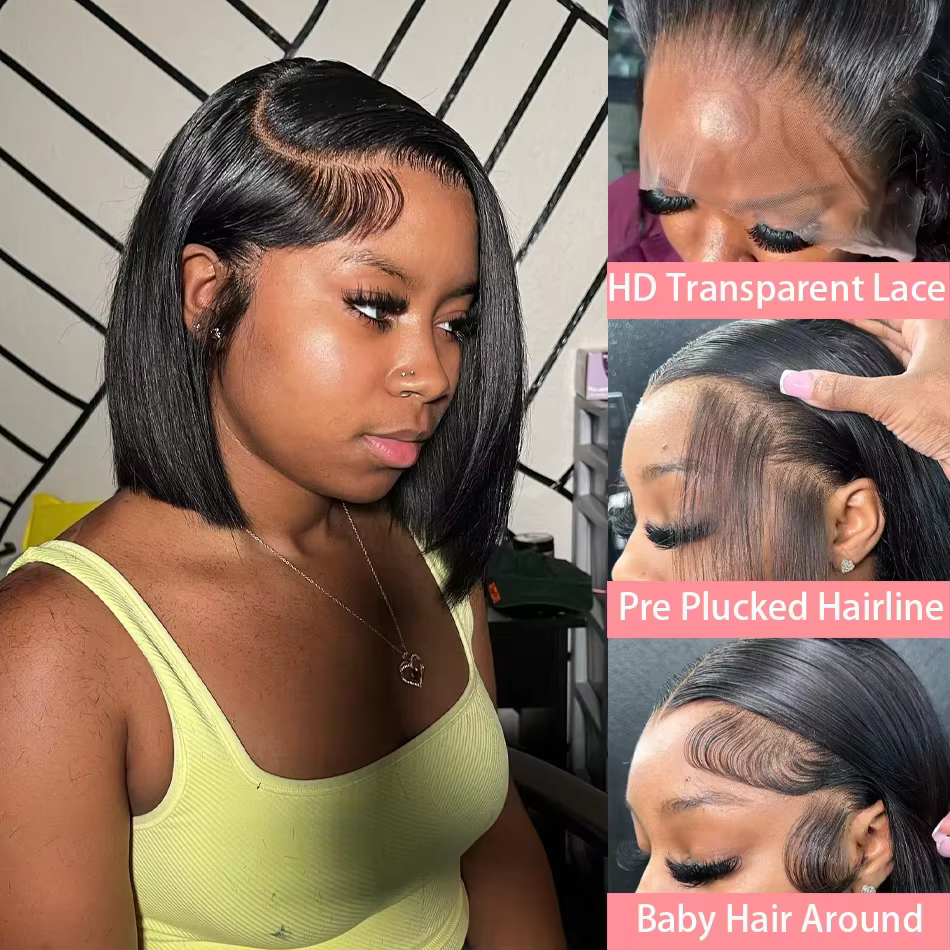 Perruque Bob en cheveux humains