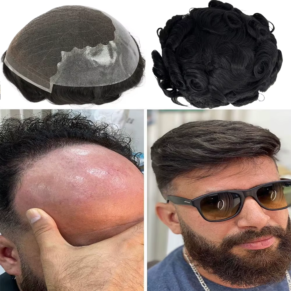 Toupet Bouclé Ondulé pour Homme