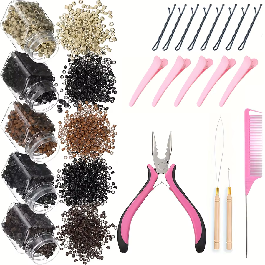 Kit d'extensions de cheveux Micro anneau