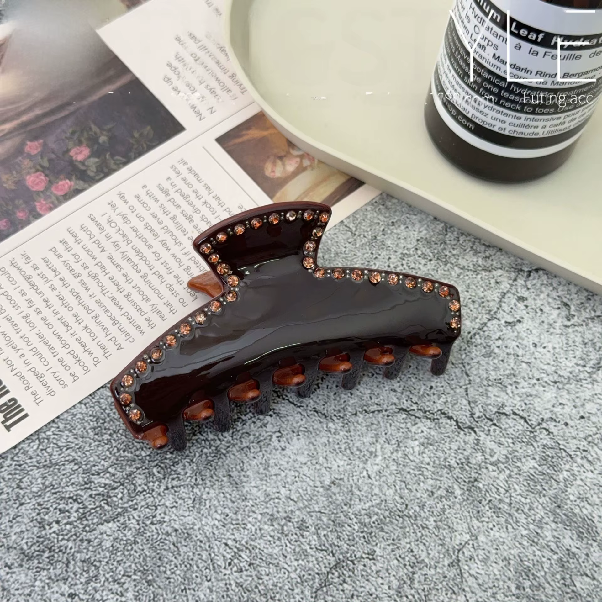 Pince à cheveux rétro requin pour femme