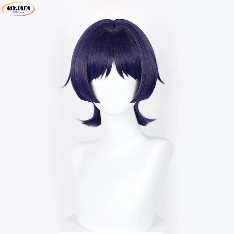 Perruque de Cosplay Scaramouche de haute qualité, Genshin Impact Snezhnaya Fatui Balladeer, cheveux synthétiques résistants à la chaleur, perruques de jeu Wanderer