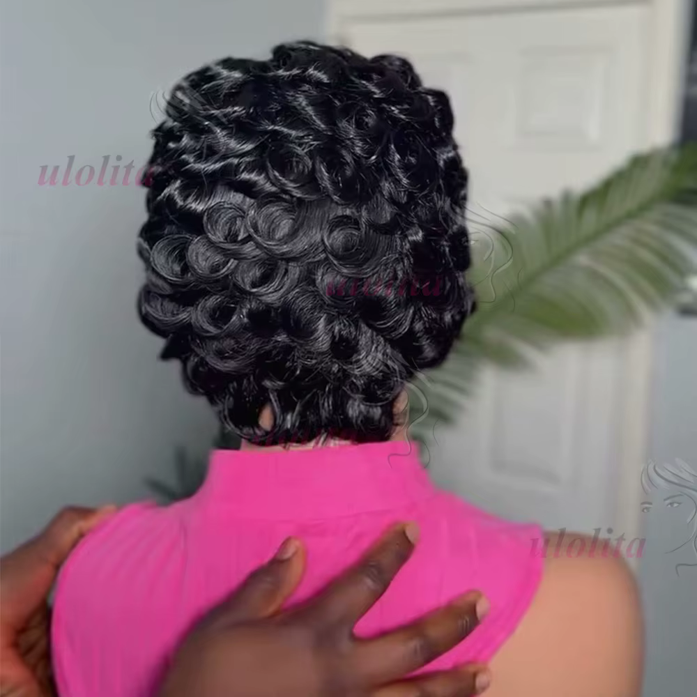Perruque courte bouclée Chioma