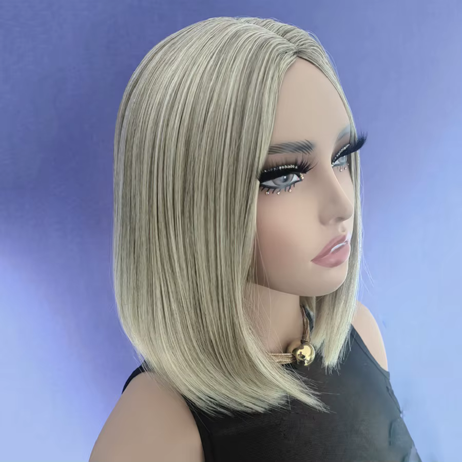 Perruque synthétique mixte Blonde BoBo Head