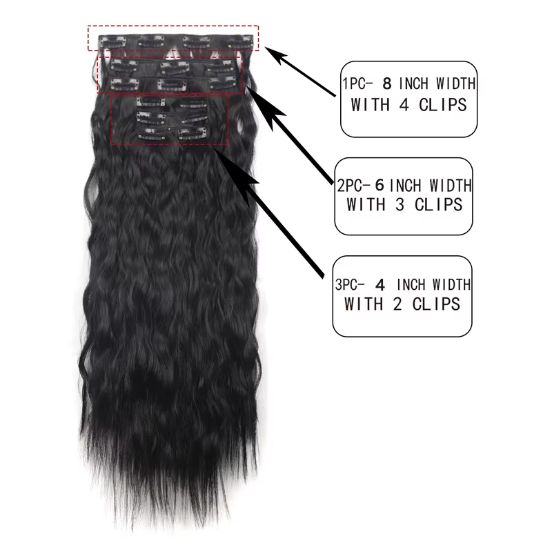 Extensions capillaires synthétiques à clips