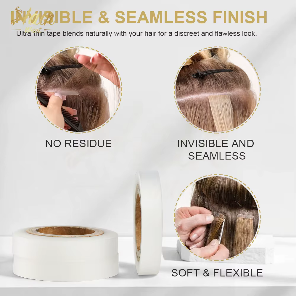 Ruban adhésif simple face pour extensions capillaires