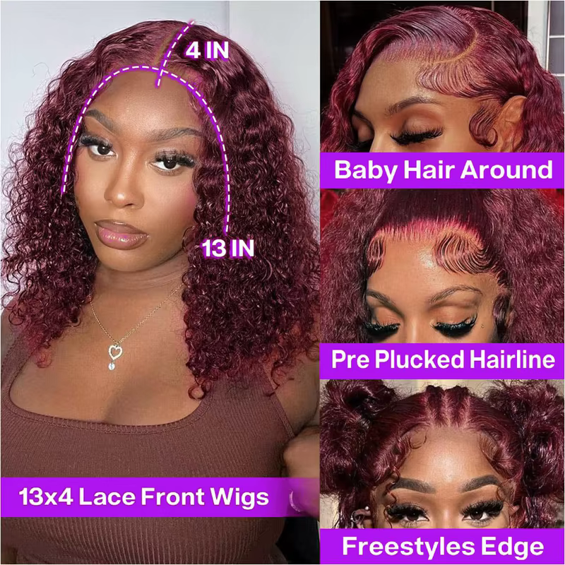 Perruque Bob Lace Frontal Wig Remy naturelle
