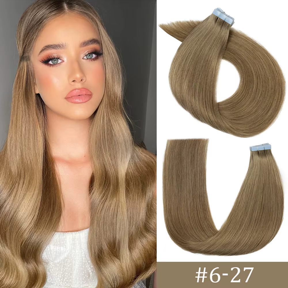 Extensions de cheveux à bandes adhésives pour femmes