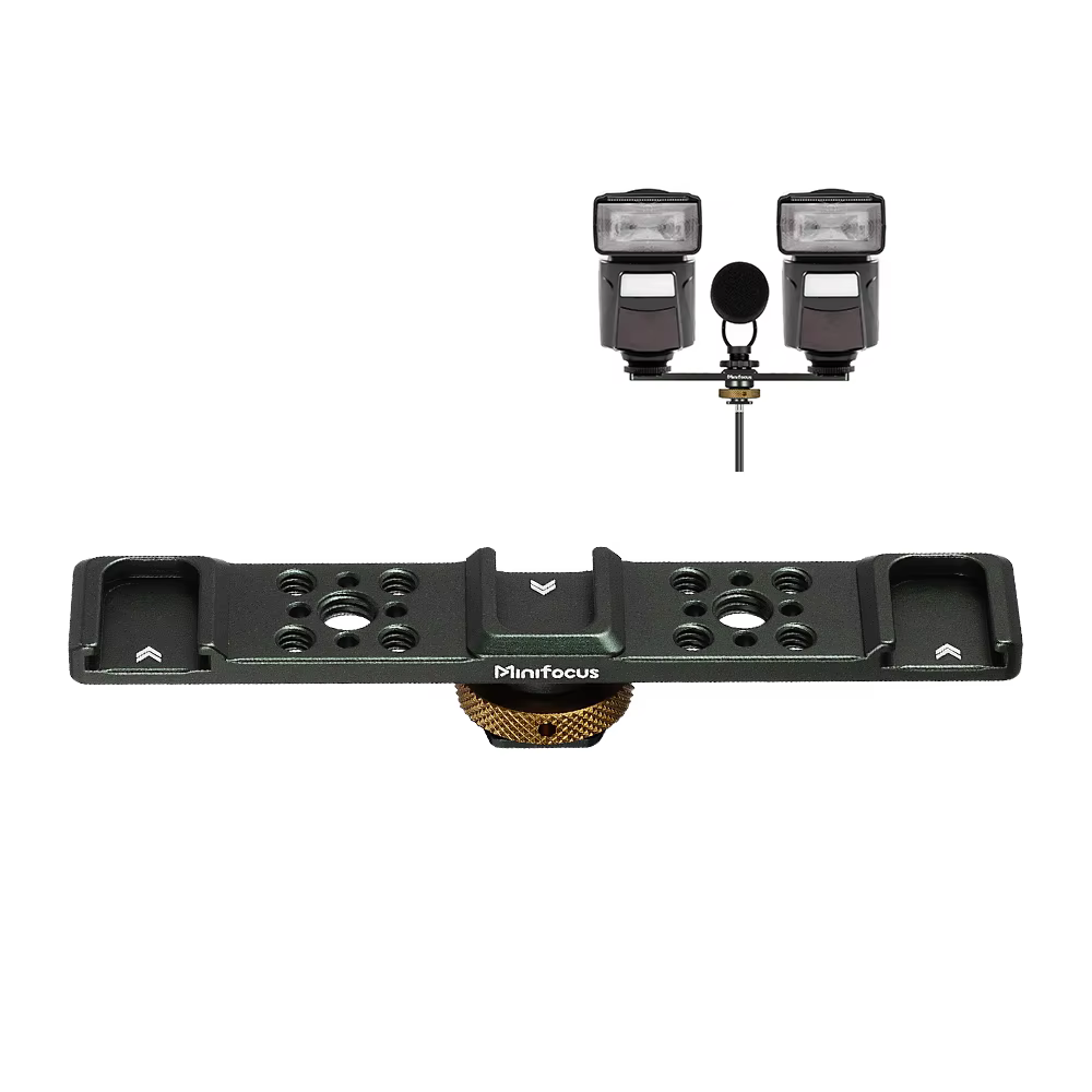 Triple support de montage de chaussure froide en aluminium, 3 barres d'extension de chaussure chaude pour appareil photo DSLR sans miroir, Microphone, Flash vidéo Led Vlogging