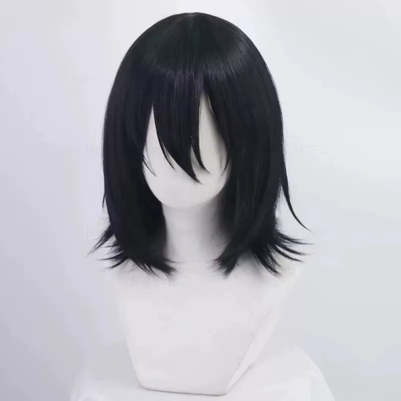 Perruque de cosplay Anime Fyodor Dostoevsky, noire, avec cuir chevelu simulé, cheveux résistants à la chaleur, perruques Fyodor D Dostoevsky