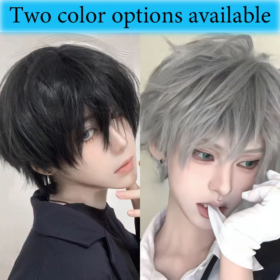 Perruque synthétique anime pour coiffure droite