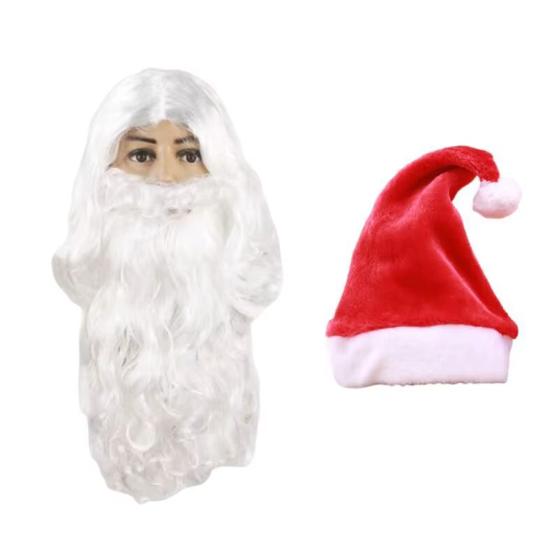 Perruque et accessoires de barbe de Cosplay du père noël