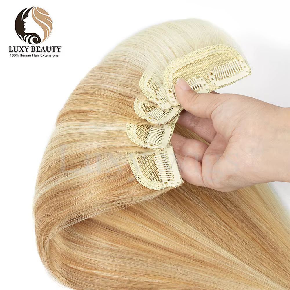 Blonde pince dans les cheveux 5 pièces