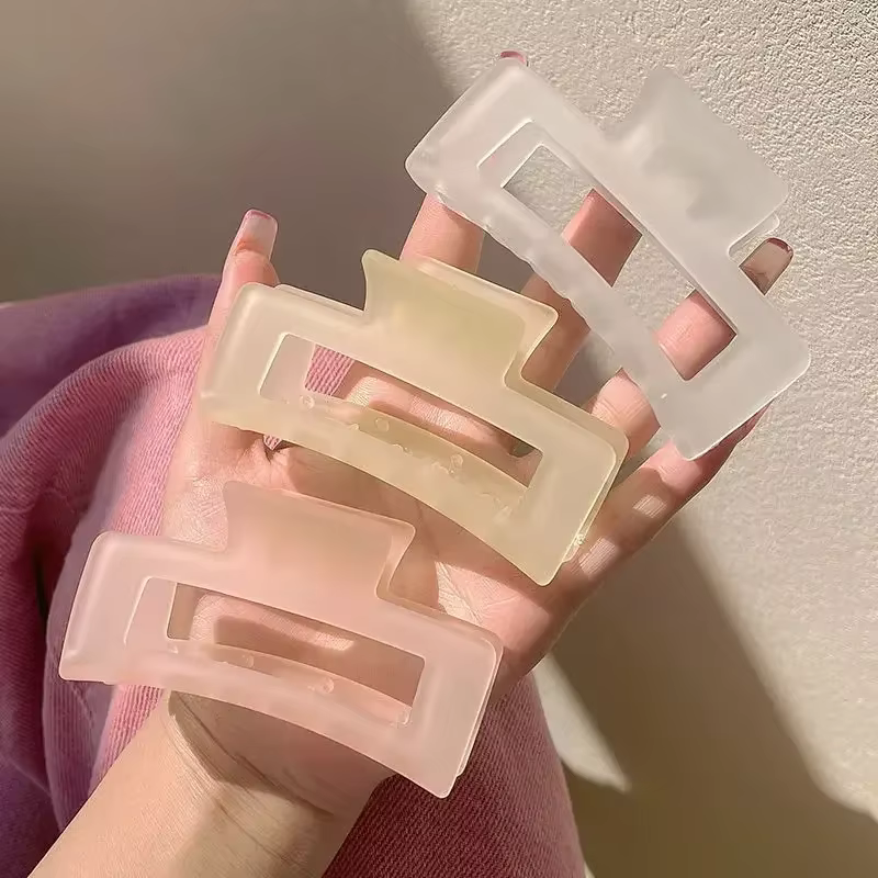 Pince à cheveux en plastique Transparent pour femmes et filles