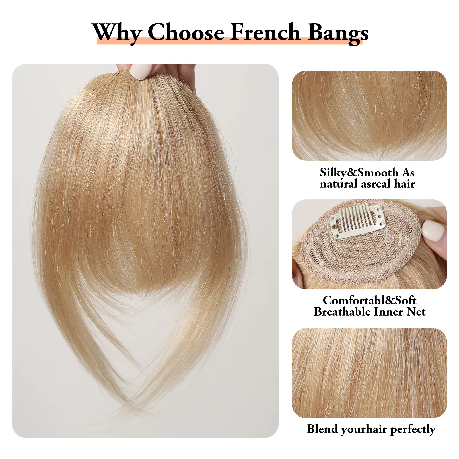 Clip en frange 100% cheveux humains