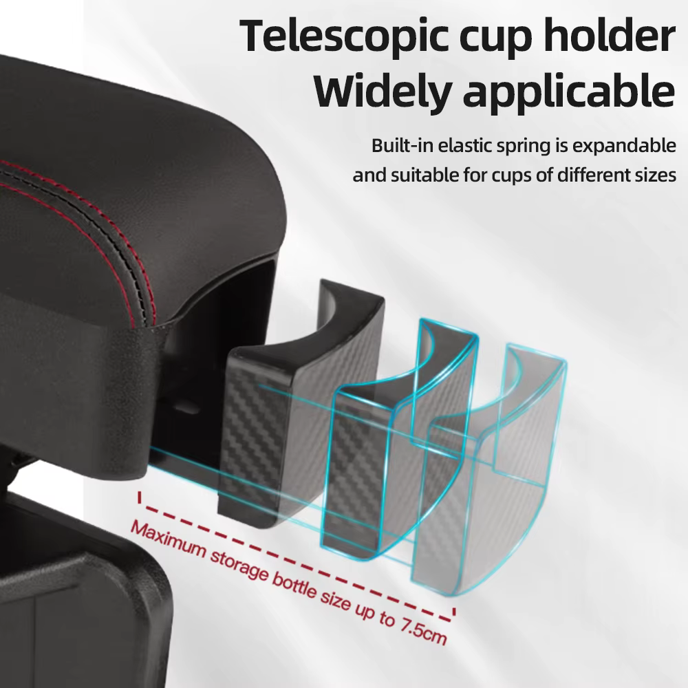 Organisateur de stockage d'espace de Console centrale de voiture réglable en hauteur avec plateau relevable Support de coude accoudoir pour SUV berline