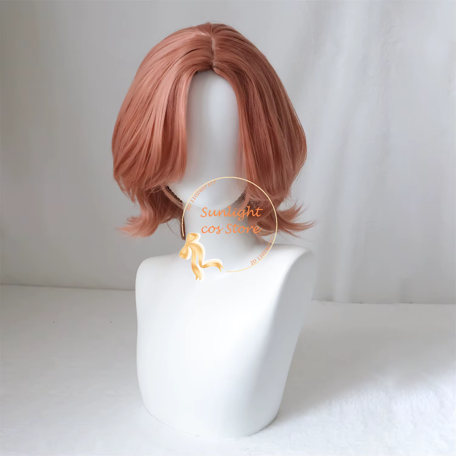 Perruque de Cosplay Synthétique Brune Courte avec Bonnet