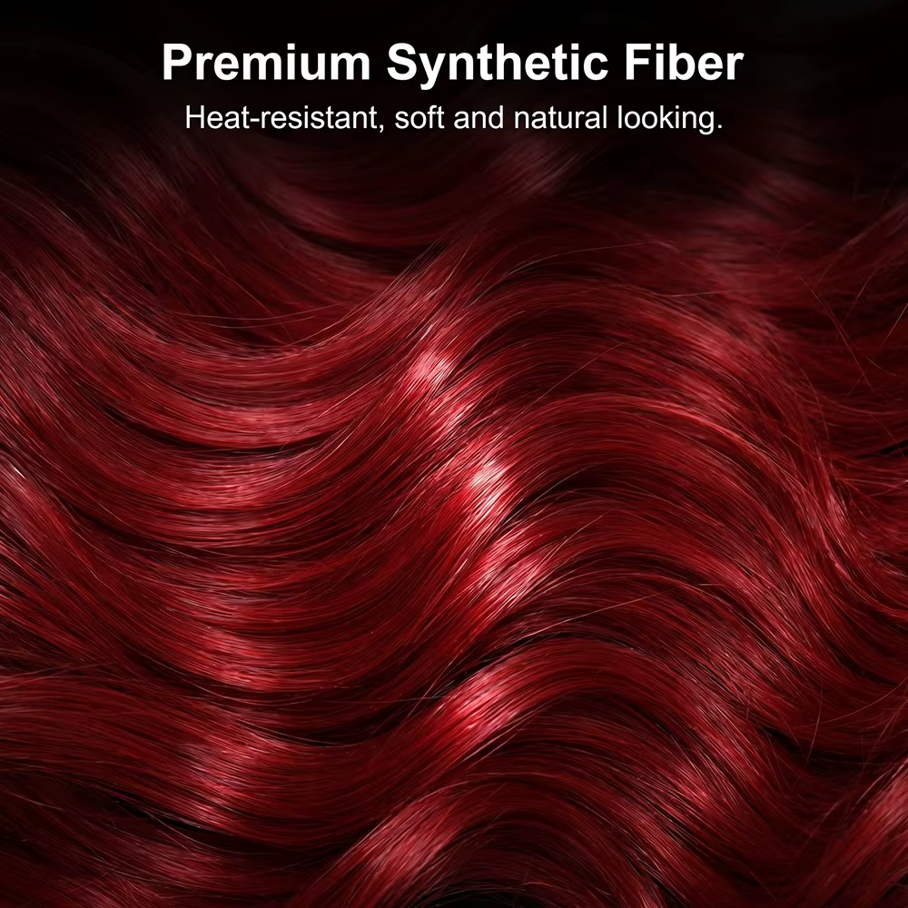Extensions de cheveux synthétiques invisibles de 26 pouces