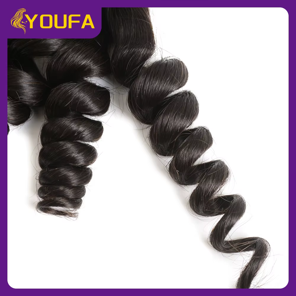 Ombre blond foncé Funmi cheveux humains bouclés paquet unique 100% tissage