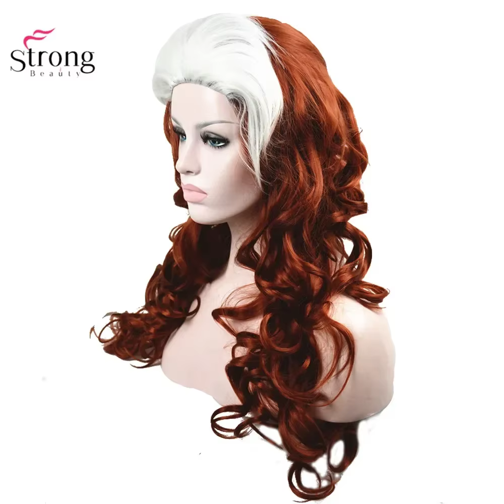 Perruque de Cosplay synthétique longue et ondulée-StrongBeauty