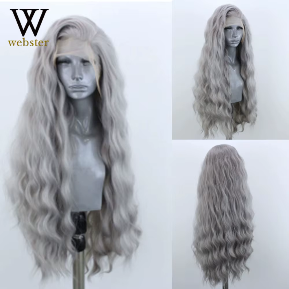 Webster – perruque Lace Front Wig synthétique Blonde
