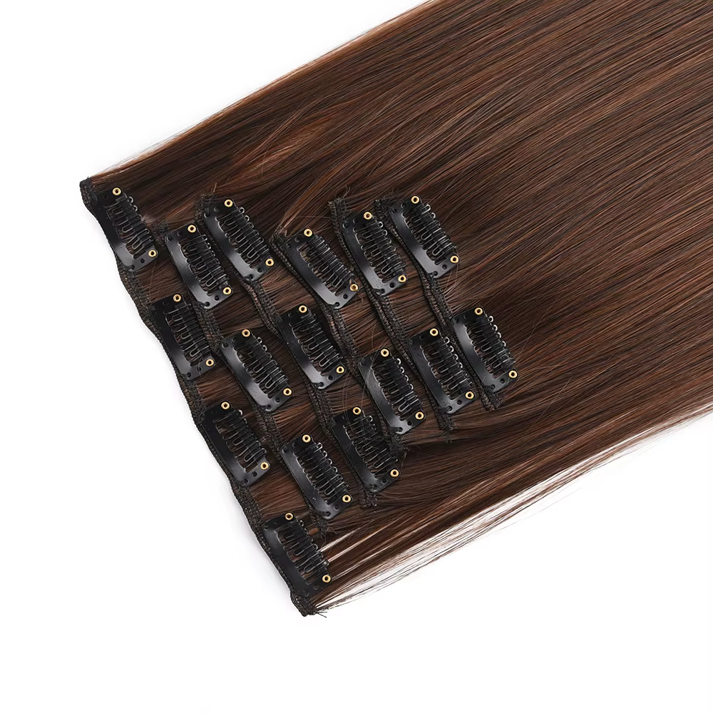 Jeedou 6 pièces/ensemble Extensions de cheveux à clips