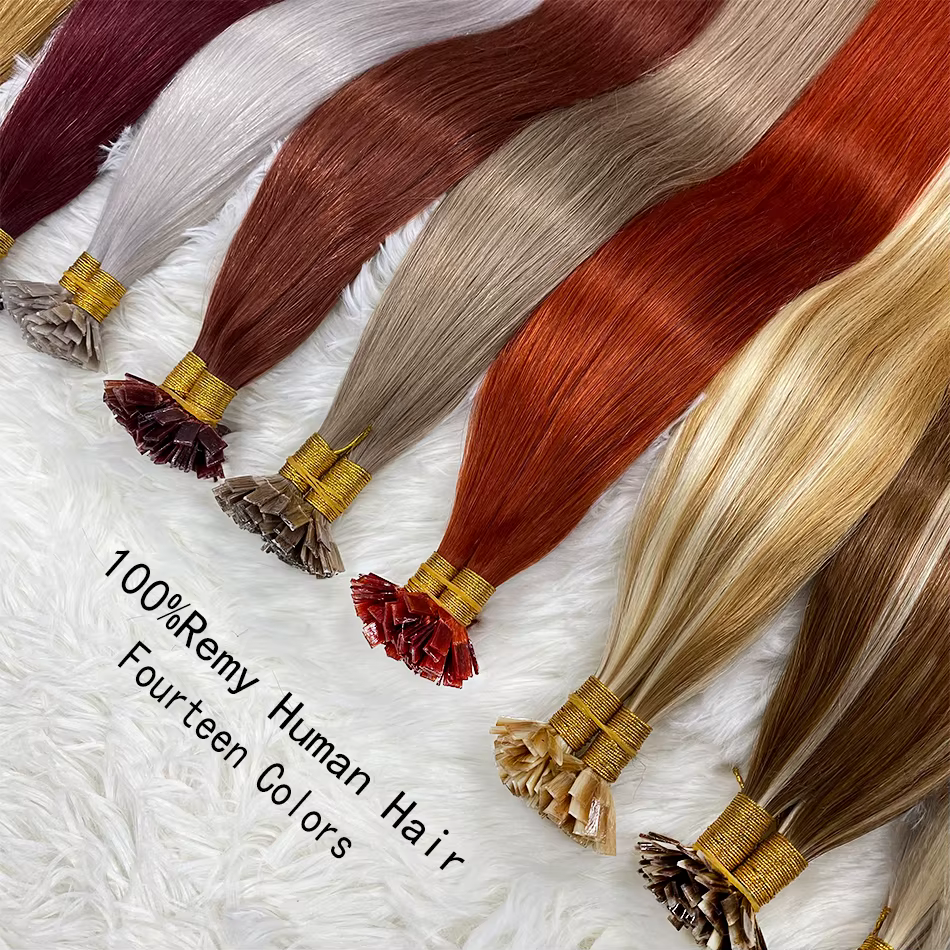 Extension de cheveux humains raides par ktFlat Tip