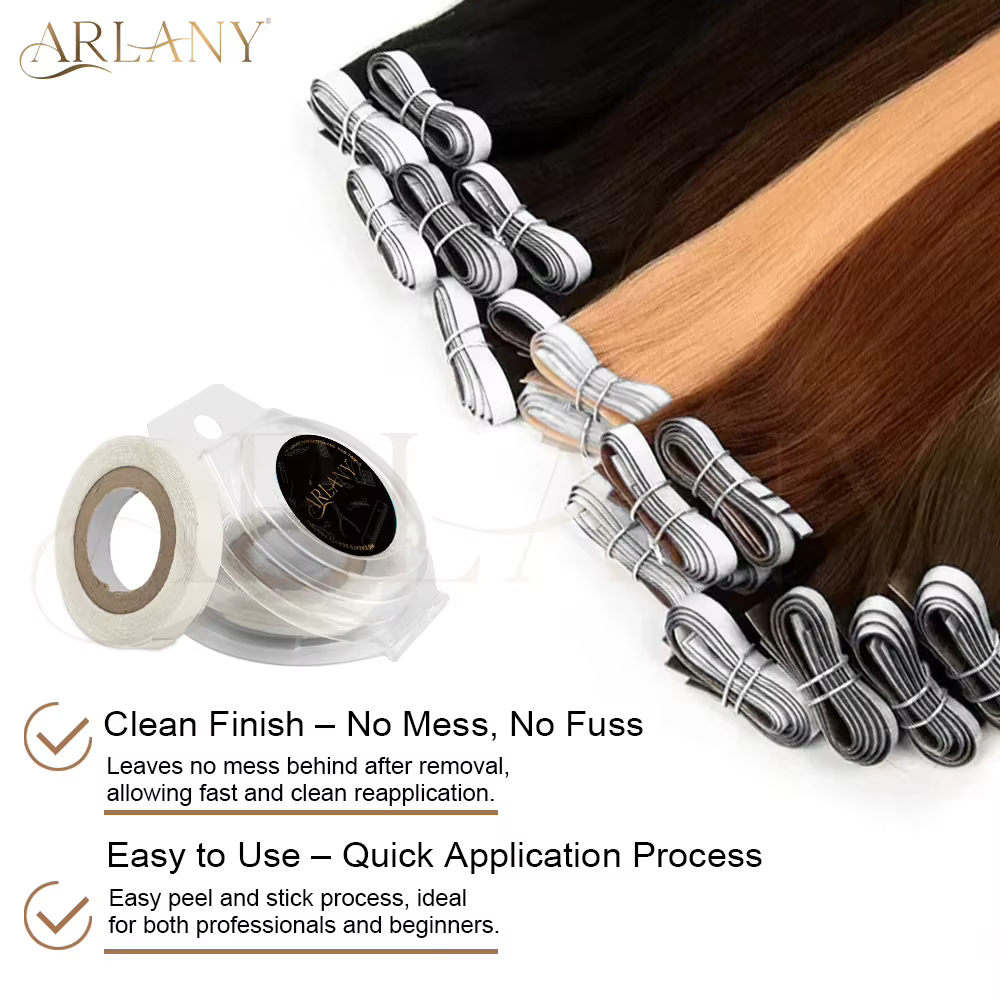 ARLANY ruban dans les Extensions rouleau de ruban simple face pour Extensions de cheveux 3 Yards remplacement système de cheveux ruban perruque bande forte tenue