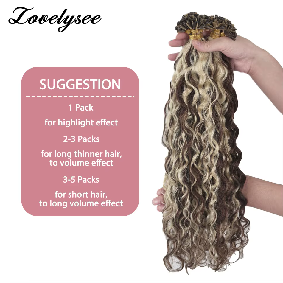 Extensions de Cheveux Humains Naturels pour Femme