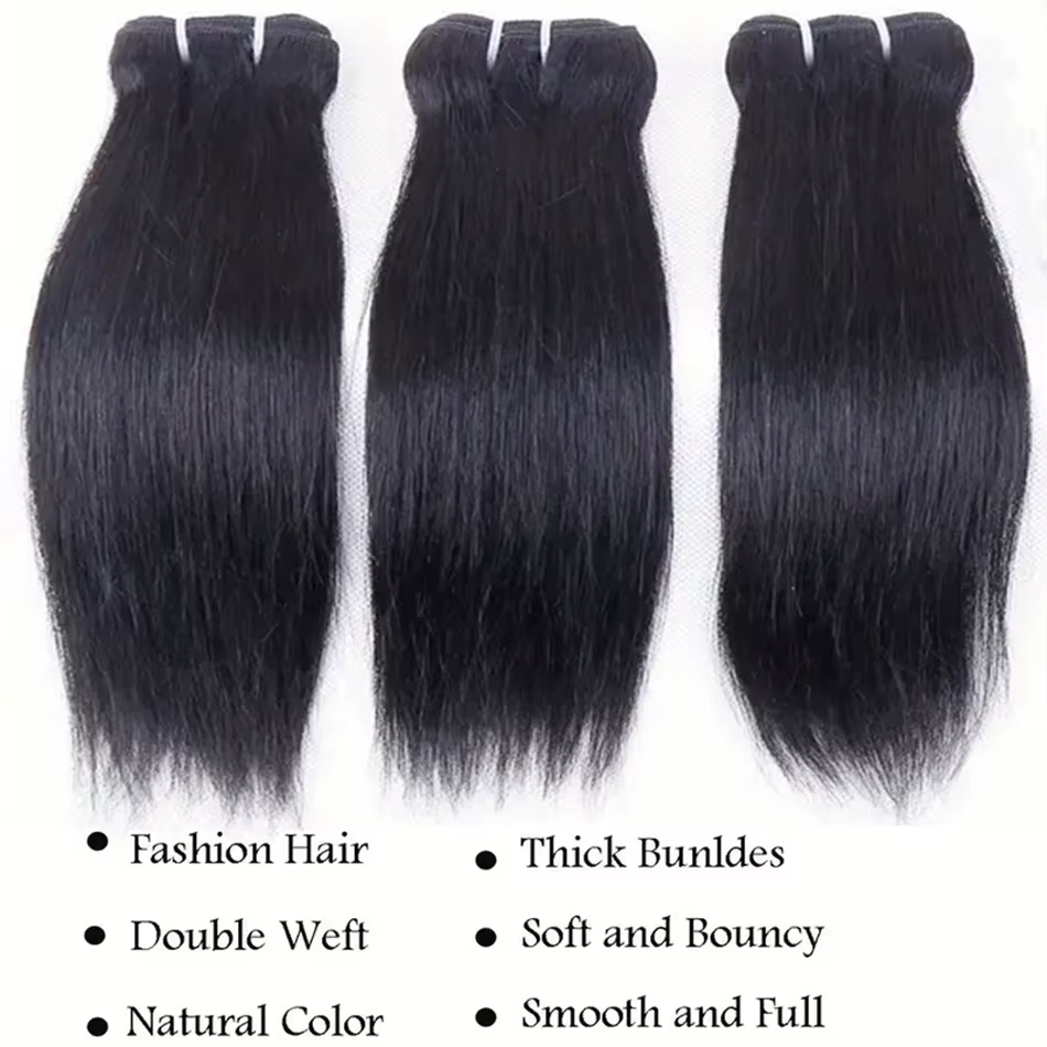Paquets droits cheveux humains
