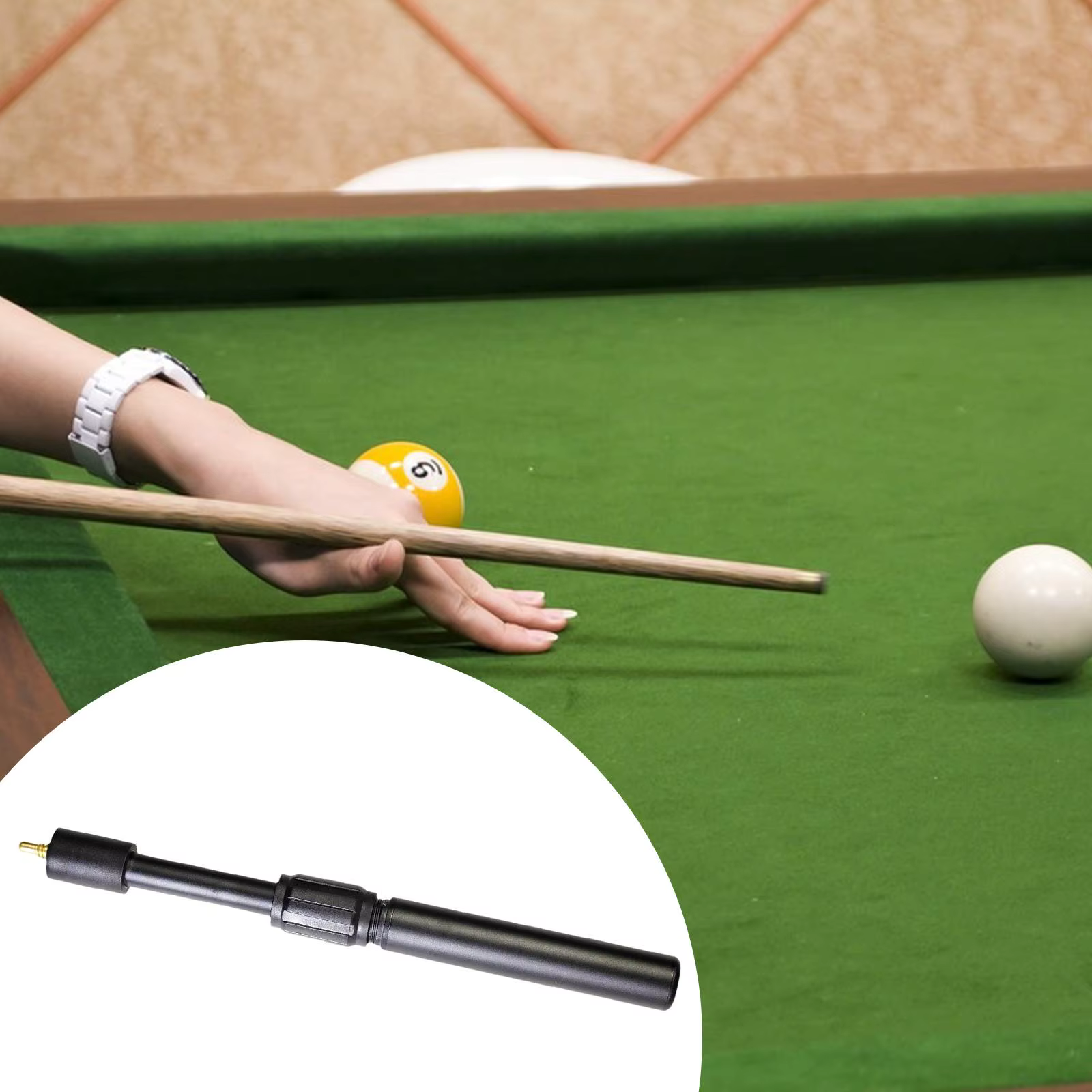 Extension de queue de billard en alliage d'aluminium léger, outil d'allongement de la queue, accessoires pour la salle de jeux à domicile