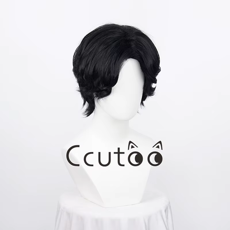 Anime Portgas D. ZanShort-Perruque Cosplay Synthétique Noire
