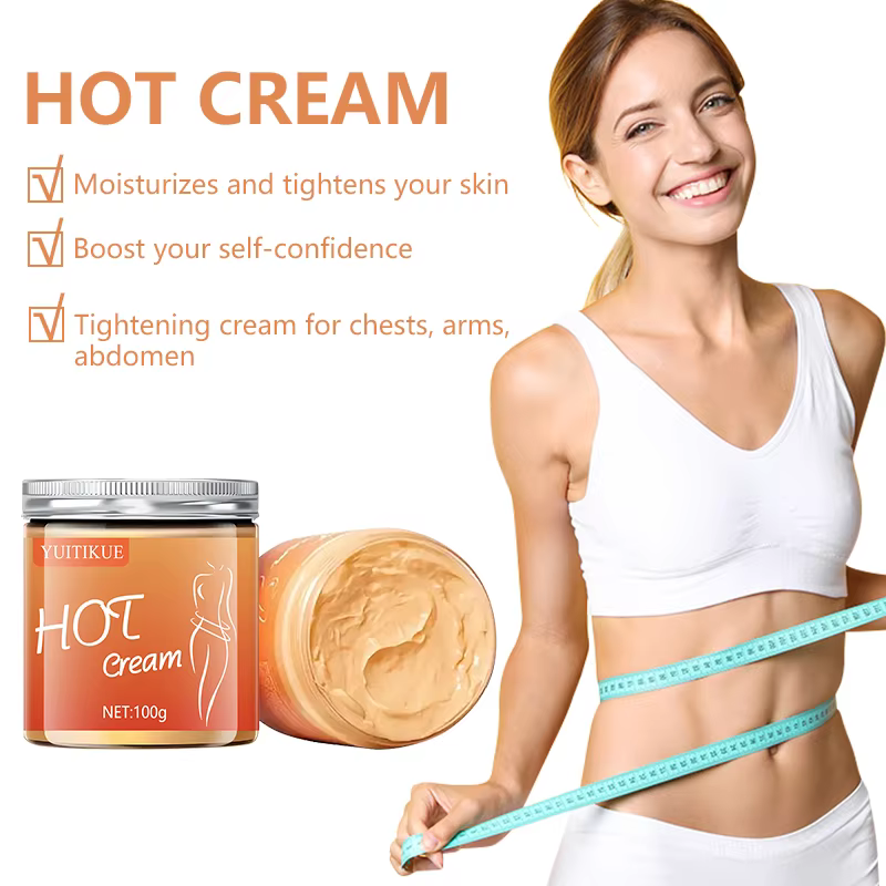 Crème raffermissante chaude 100g - partenaire d'entraînement, resserre la poitrine/bras/abdomen, hydrate et augmente la confiance, formule douce