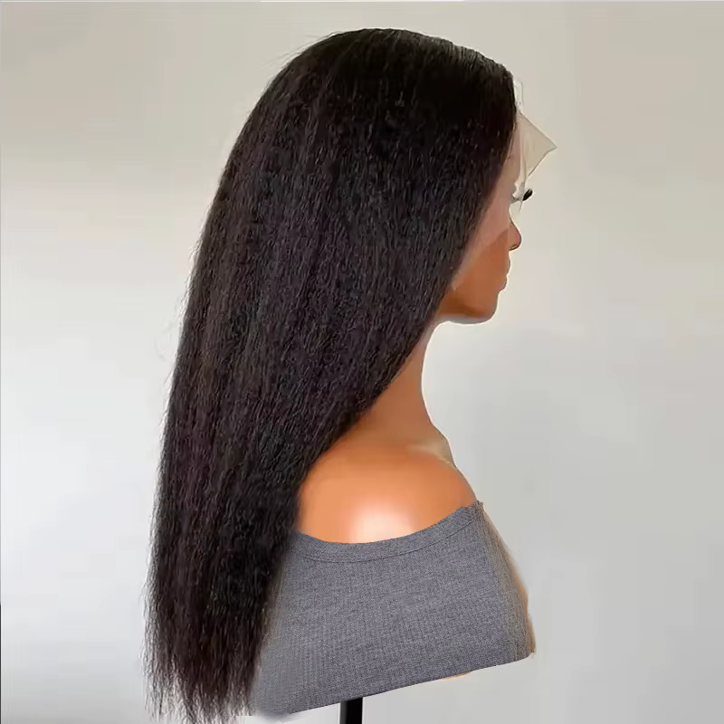 Perruque Lace Front Wig synthétique Yaki noire