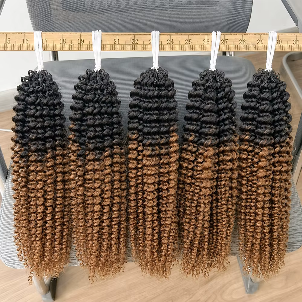 Extensions de cheveux humains bouclés pré-séparées pour crochet