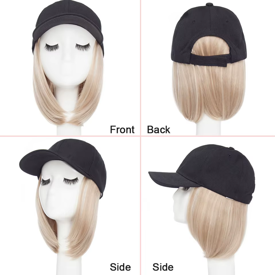 Casquette de Baseball avec Extensions de cheveux pour femmes